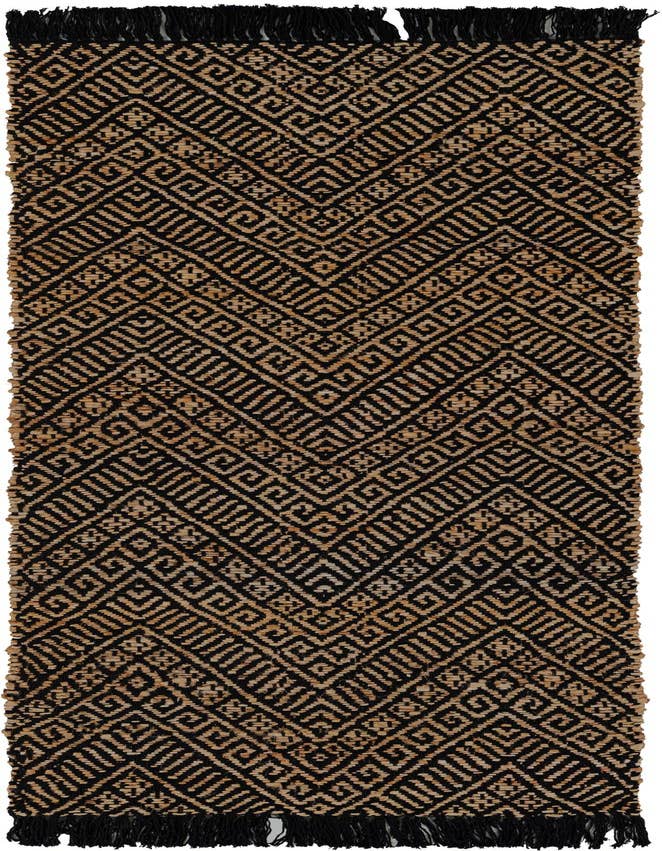 Detail image of 2' x 6' 1  Hand Braided Jute Runner Rug