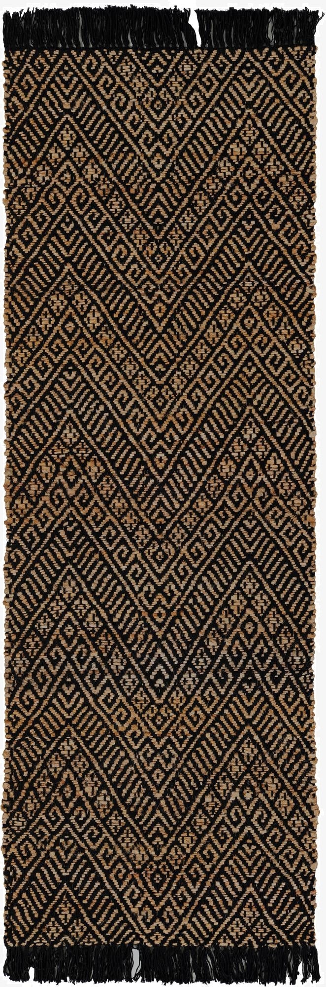 2' x 6' 1  Hand Braided Jute Runner Rug