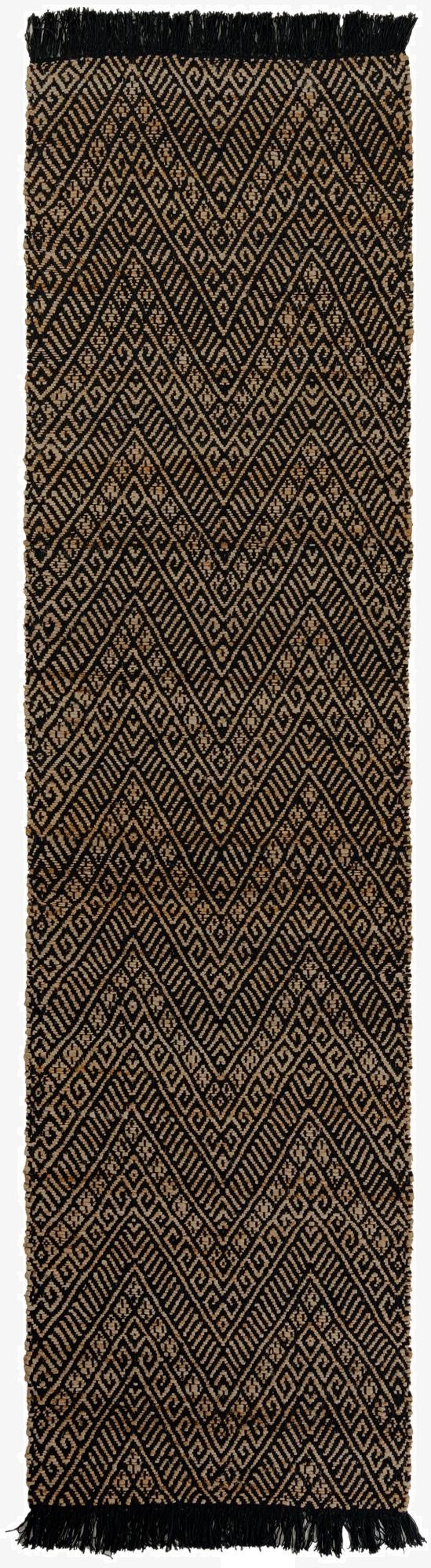 2' 7 x 10'  Hand Braided Jute Runner Rug