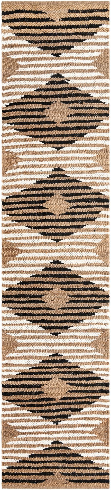 2' 7 x 12' Hand Woven Chindi Jute Runner Rug