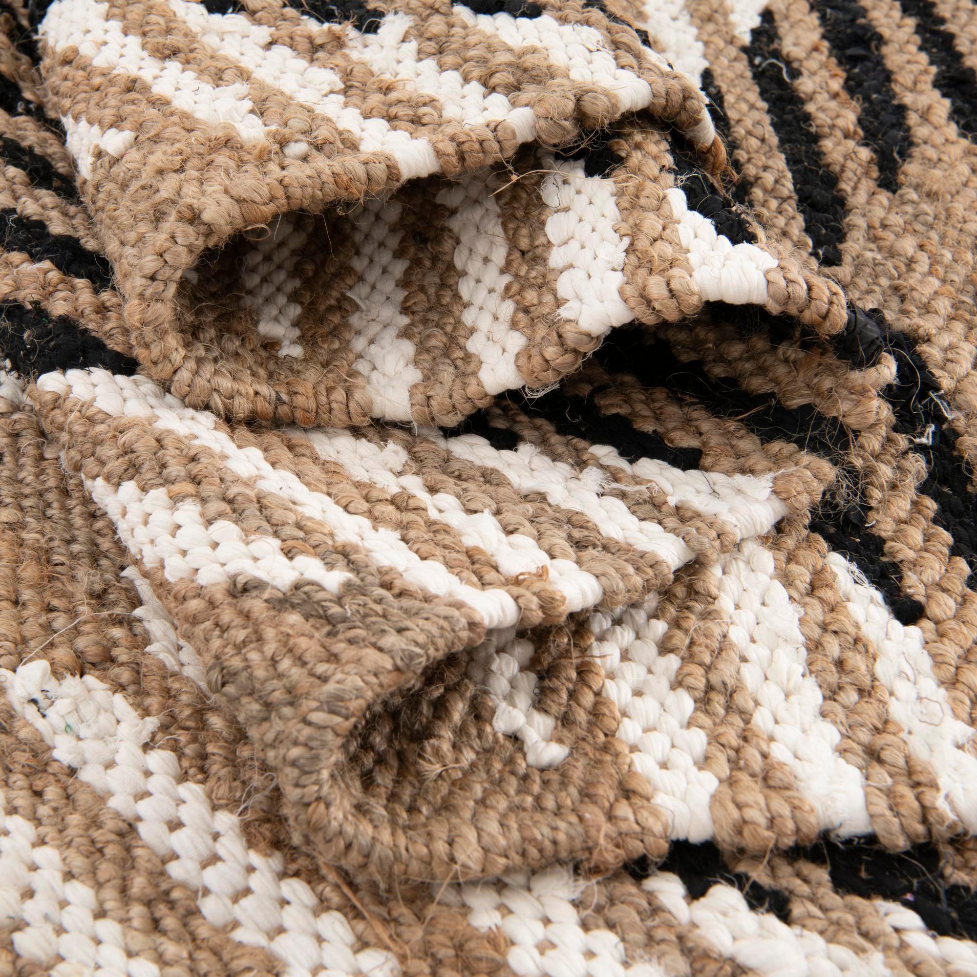 2' 7 x 12' Hand Woven Chindi Jute Runner Rug