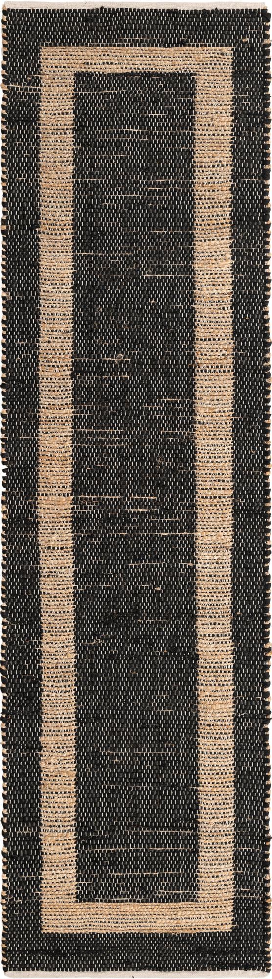 2' 6 x 9' Hand Woven Chindi Jute Runner Rug