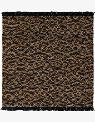 6' 1 x 6' 1 Handmade Braided Jute Square Rug