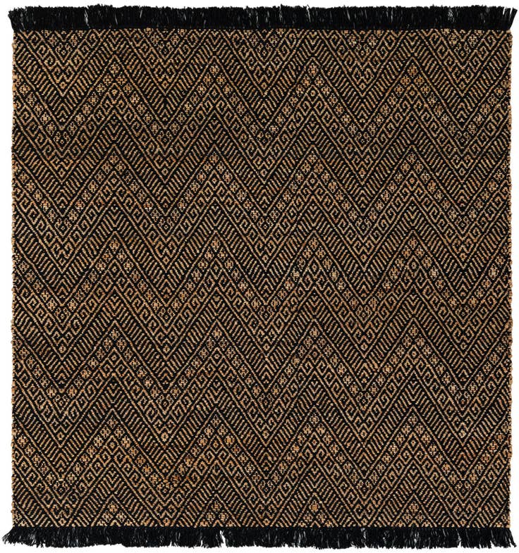 Detail image of 6' 1 x 6' 1 Handmade Braided Jute Square Rug