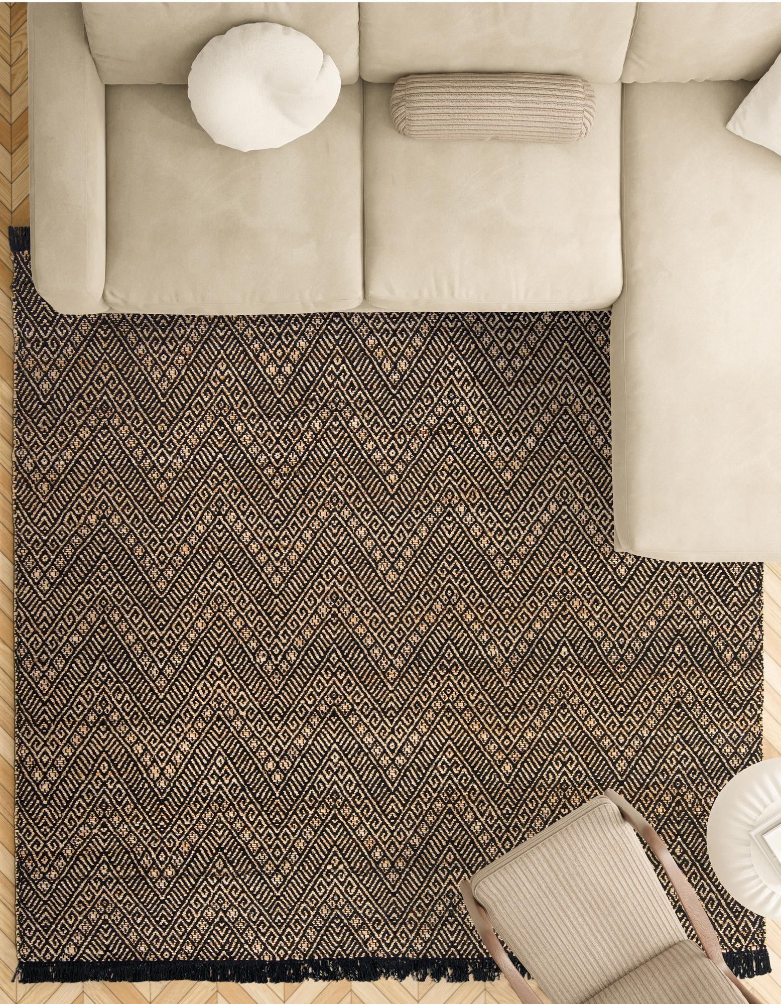 6' 1 x 6' 1 Handmade Braided Jute Square Rug
