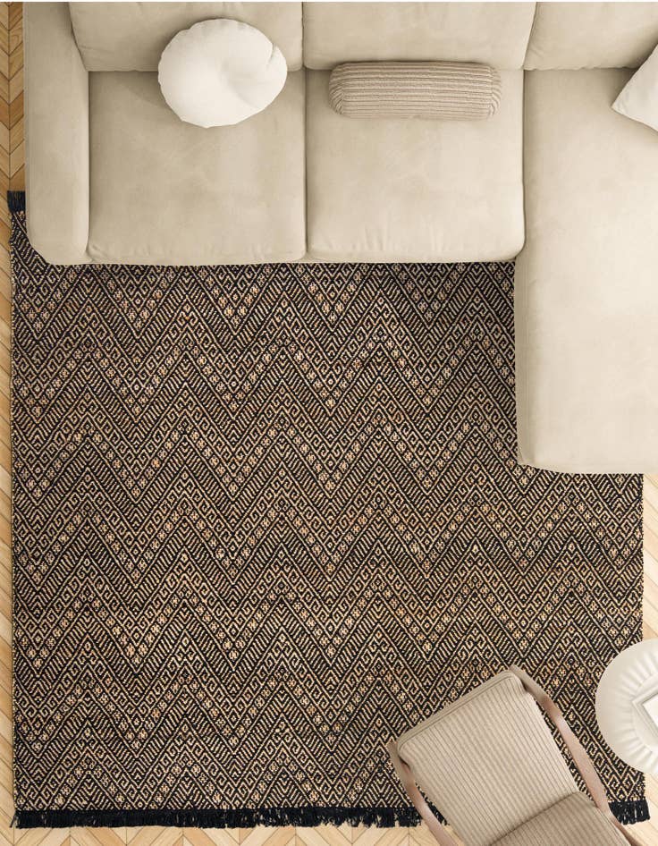 Detail image of 7' 10 x 7' 10  Hand Braided Jute Square Rug