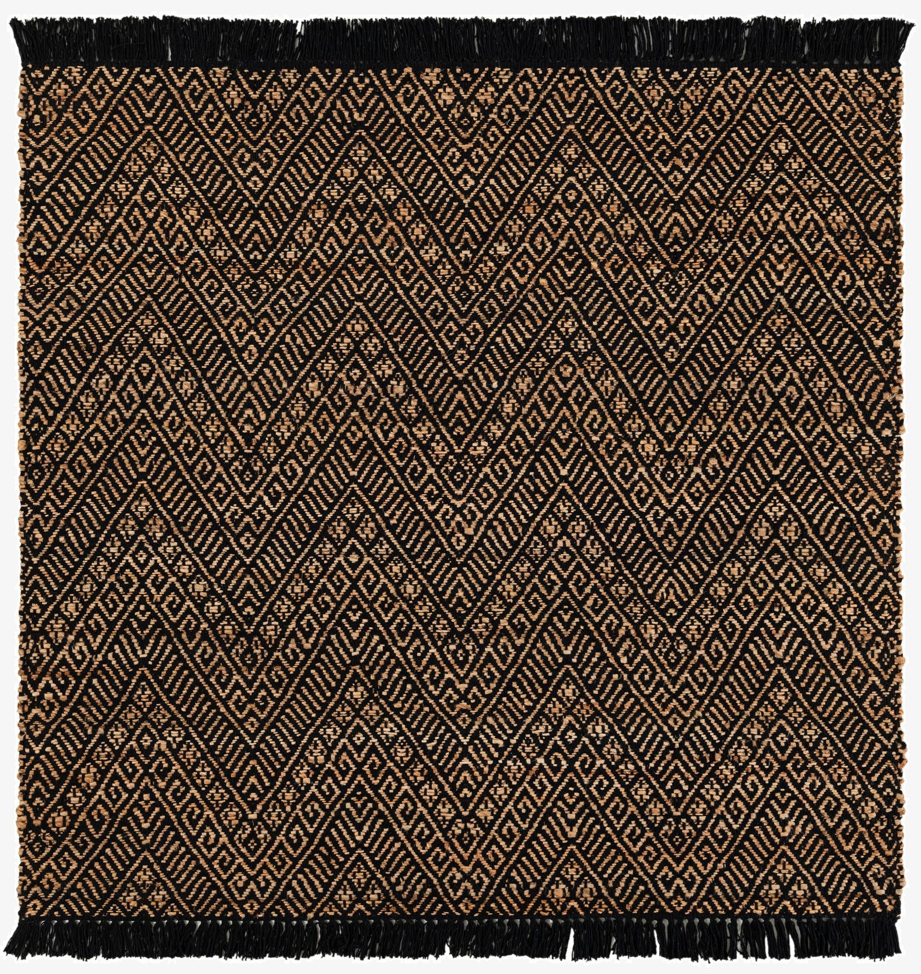 5' 1 x 5' 1  Hand Braided Jute Square Rug