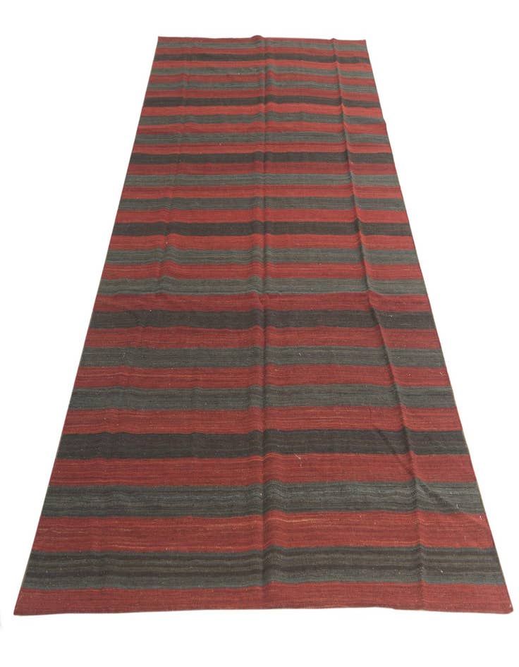 Detail image of 5' 5 x 9' 7  Hand Woven Kilim Modern Wool Rug