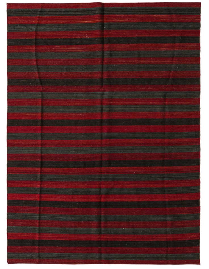 Detail image of 5' 5 x 9' 7 Hand Woven Kilim Modern Wool Rug