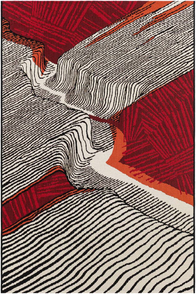 Detail image of 4' x 6' Easy-Clean Modern Indoor / Outdoor Rug