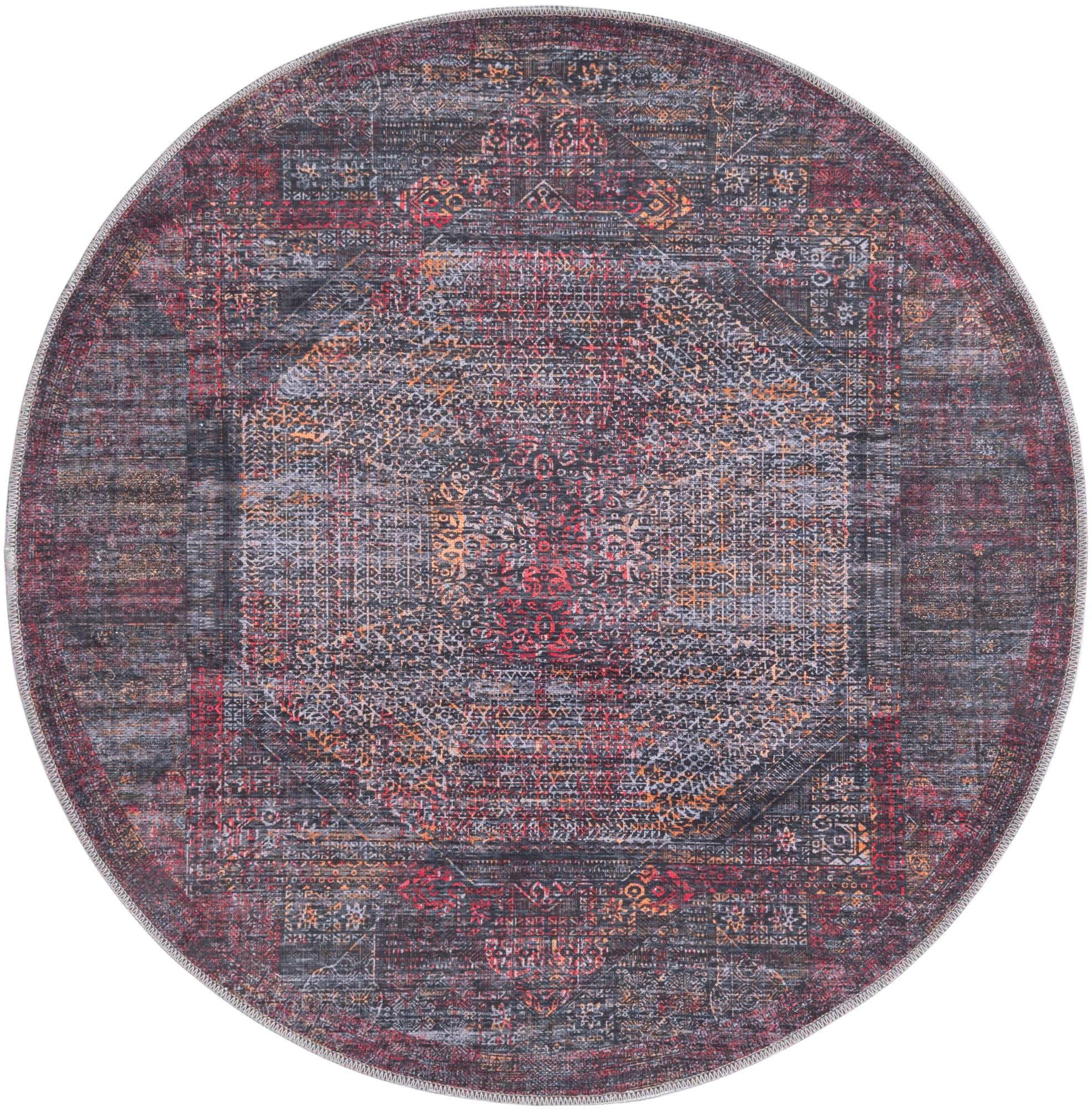 4' x 4' Washable Mangata Round Rug
