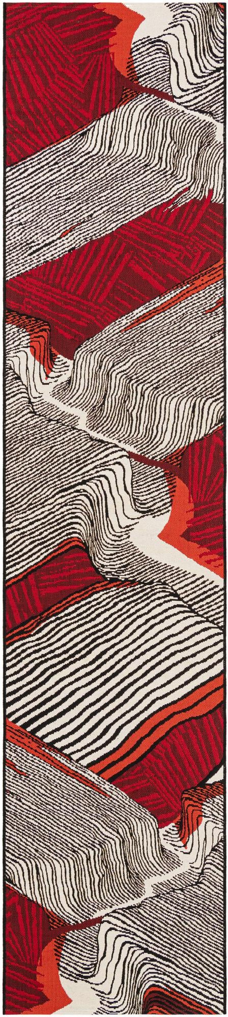2' 7 x 12' Easy-Clean Modern Indoor / Outdoor Runner Rug