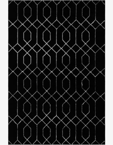 Black and Silver Marilyn Monroe™ Glam Trellis Rug