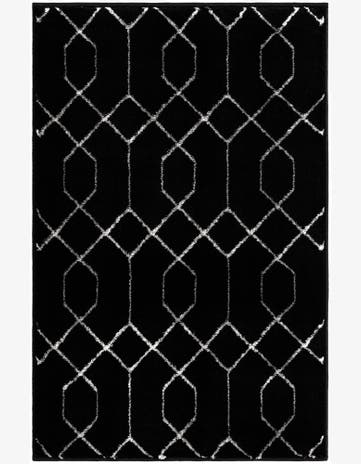 Black and Silver Marilyn Monroe™ Glam Trellis Rug