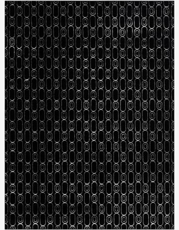 Black and Silver Vogue Geo Rug