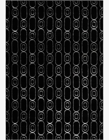 Black and Silver Vogue Geo Rug