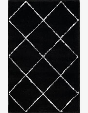 Black and Silver Vogue Geo Rug