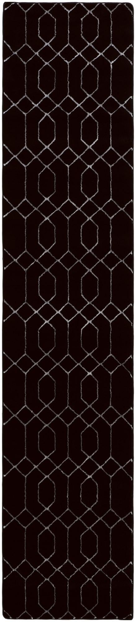 Black and Silver Marilyn Monroe&trade; Glam Trellis Runner Rug
