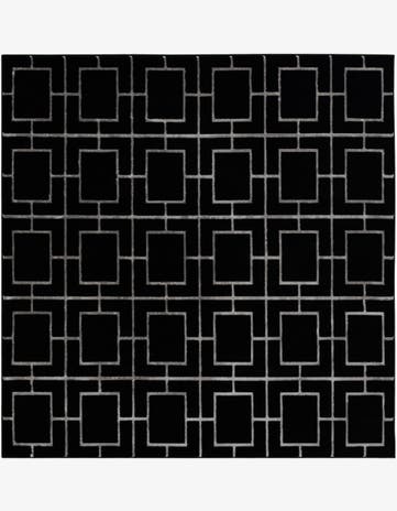 Black and Silver Marilyn Monroe™ Glam Deco Square Rug