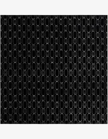 Black and Silver Vogue Geo Square Rug