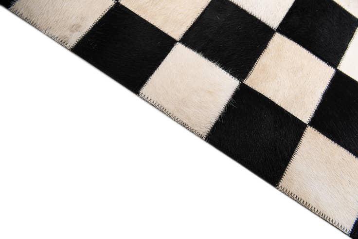 Detail image of 7' 11 x 9' 11 Cowhide Stocks Rug
