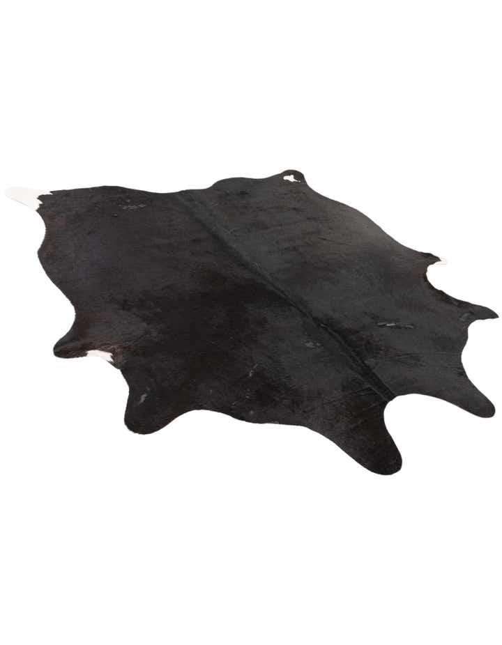 5' x 5' 8 Cowhide Leather Freeform Rug
