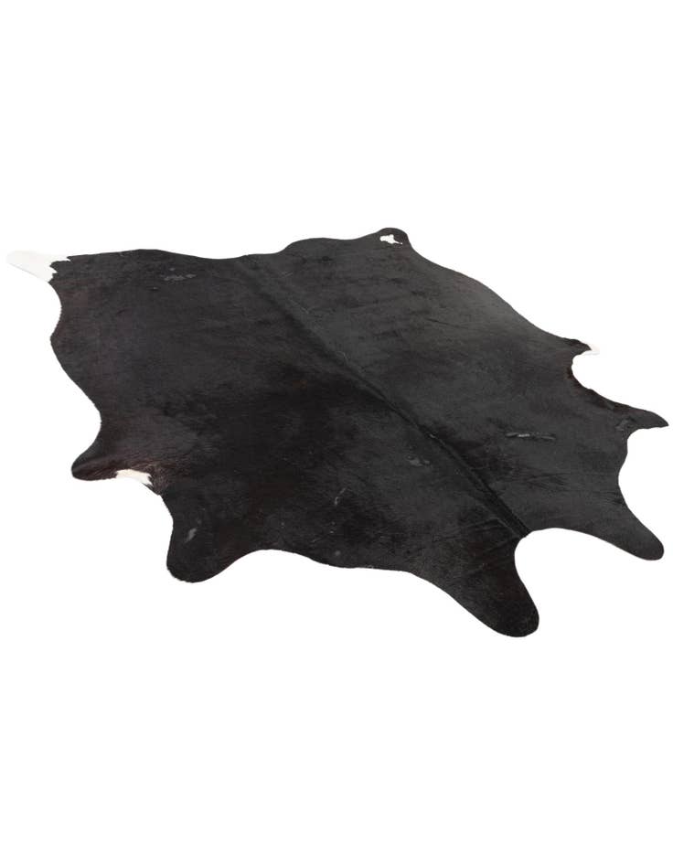 Detail image of 5' x 5' 8 Cowhide Leather Freeform Rug