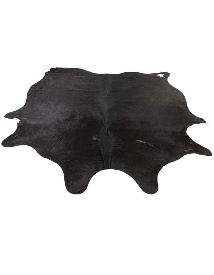 5' x 5' 8 Cowhide Leather Freeform Rug