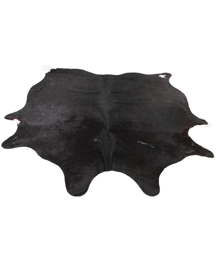 Detail image of 5' x 5' 8 Cowhide Leather Freeform Rug
