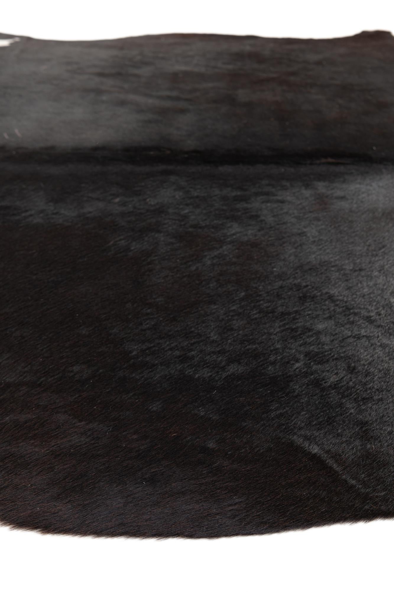 5' x 5' 8 Cowhide Leather Freeform Rug