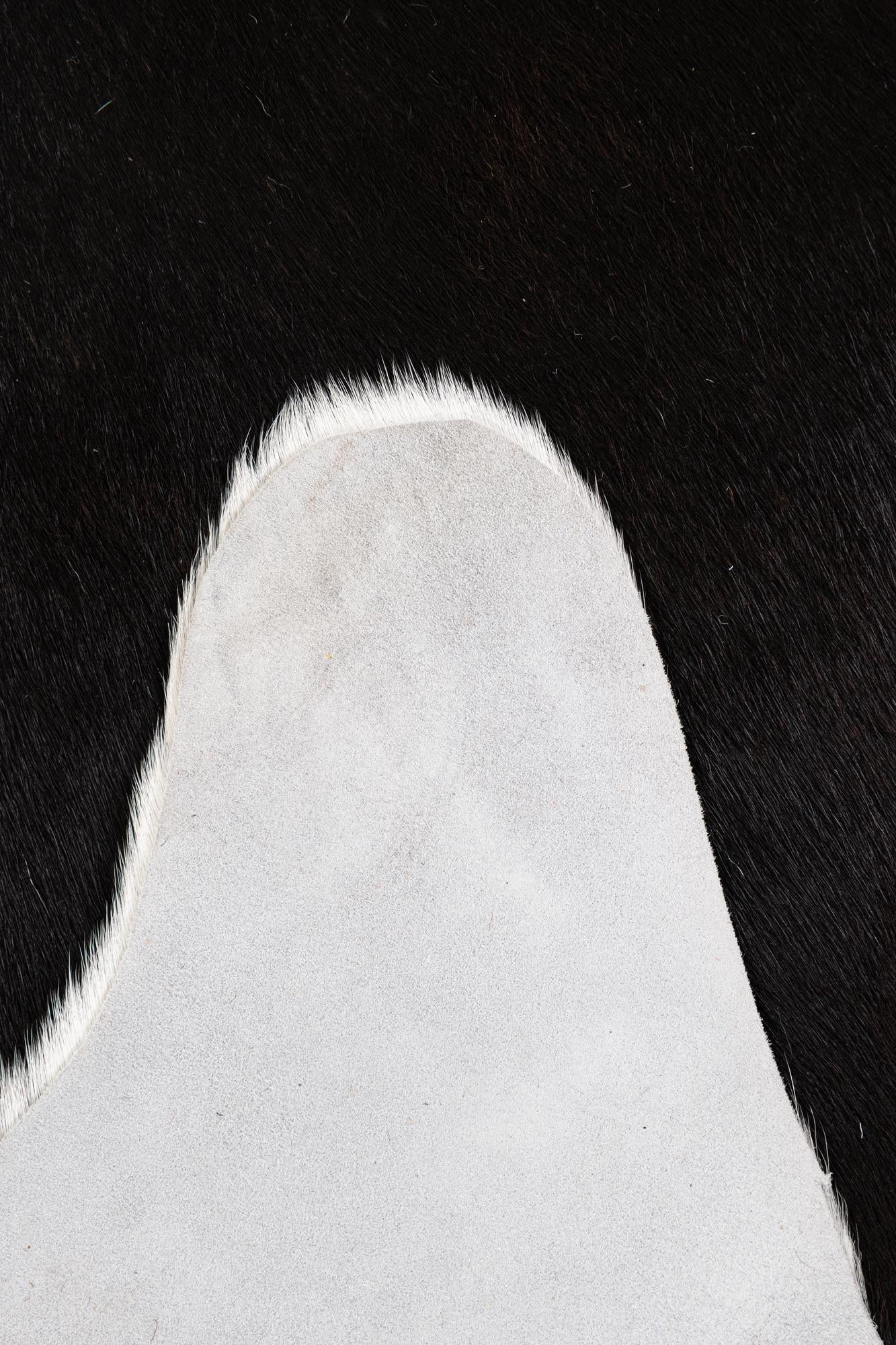 5' x 5' 8 Cowhide Leather Freeform Rug