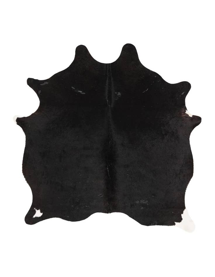Detail image of 5' x 5' 8 Cowhide Leather Freeform Rug