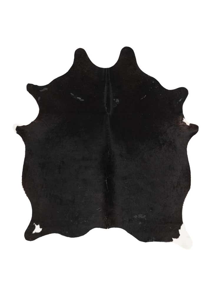 5' x 5' 8 Cowhide Leather Freeform Rug