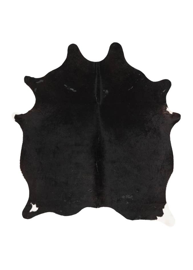 Detail image of 5' x 5' 8 Cowhide Leather Freeform Rug