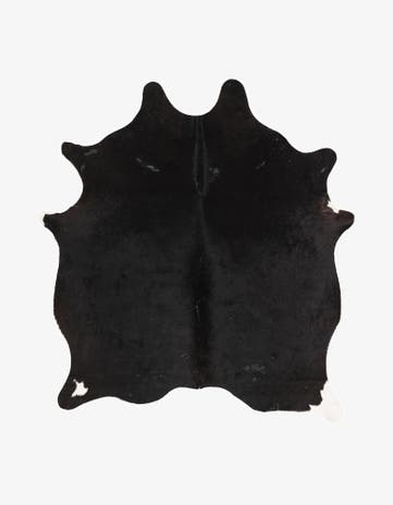 5' x 5' 8 Cowhide Leather Freeform Rug