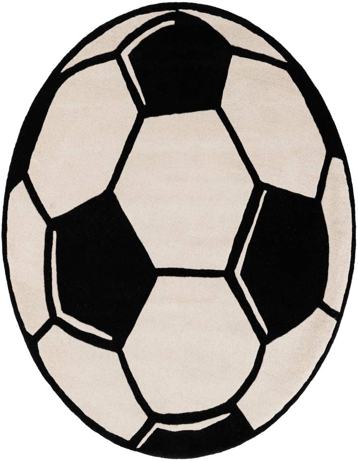 Detail image of 6' 1 x 6' 1 Playtime Kids Wool Freeform Rug