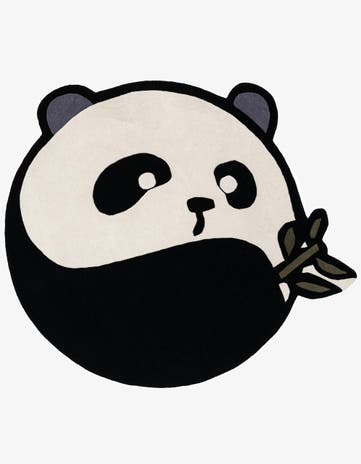 Black and White Playtime Kids Wool Freeform Rug