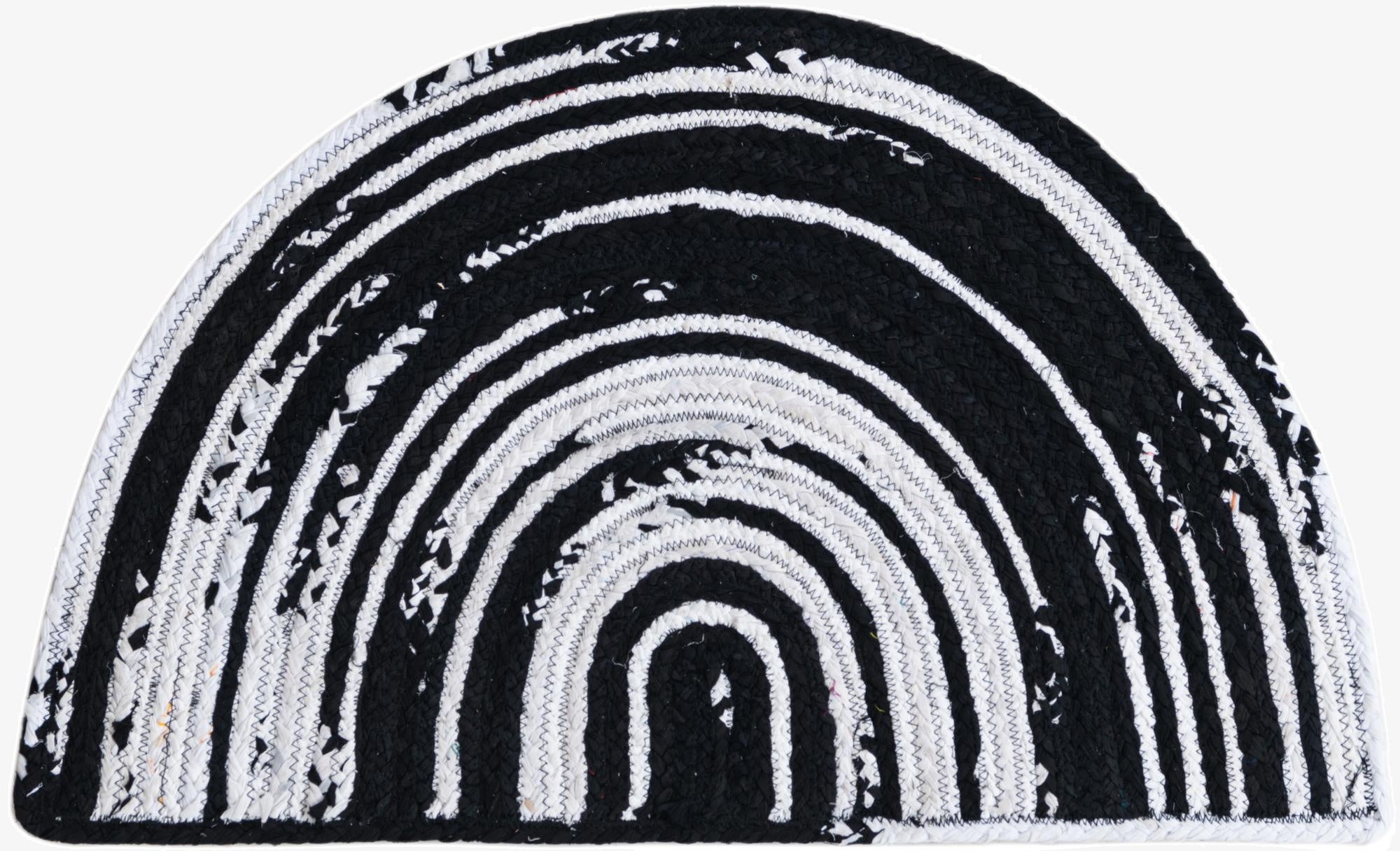 2' 2 x 3' 7  Hand Braided Chindi Hearth Rug