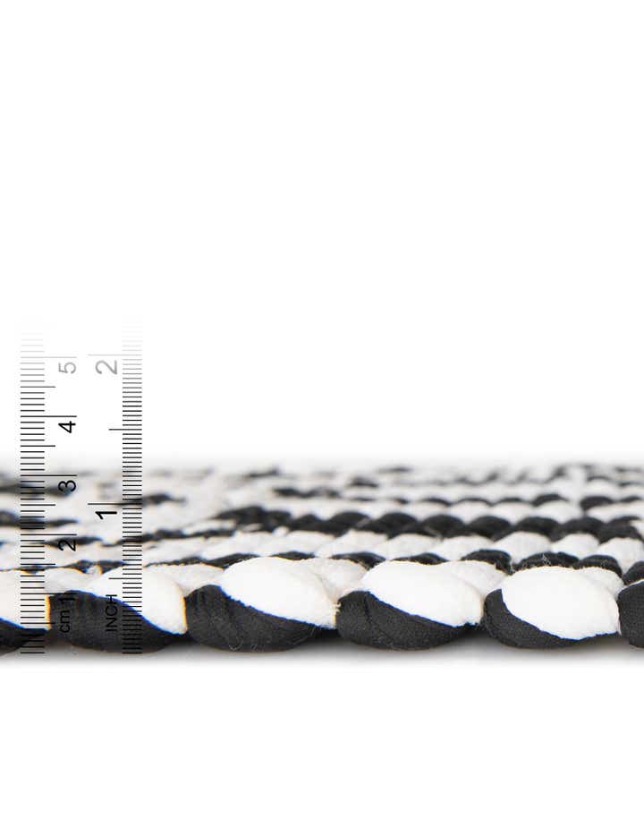 2' 2 x 3' 7 Hand Woven Chindi Jute Hearth Rug