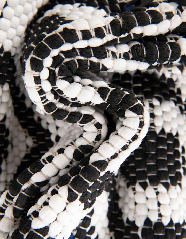 2' 2 x 3' 7 Hand Woven Chindi Jute Hearth Rug