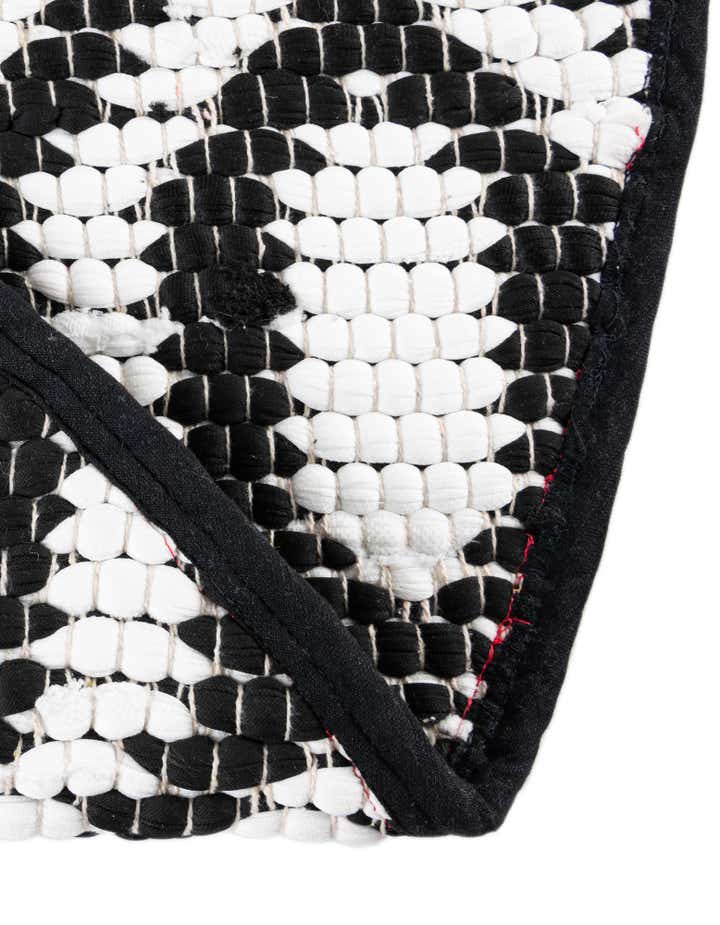 2' 2 x 3' 7 Hand Woven Chindi Jute Hearth Rug