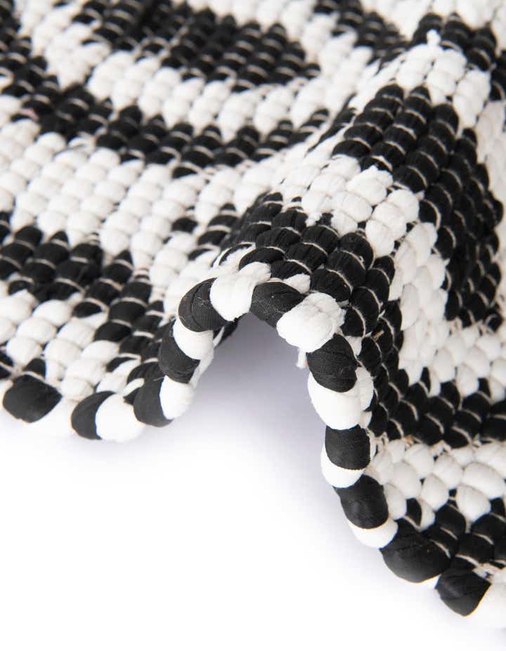 2' 2 x 3' 7 Hand Woven Chindi Jute Hearth Rug