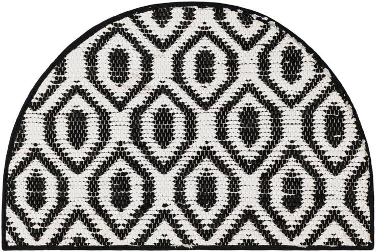 Detail image of 2' 2 x 3' 7 Hand Woven Chindi Jute Hearth Rug