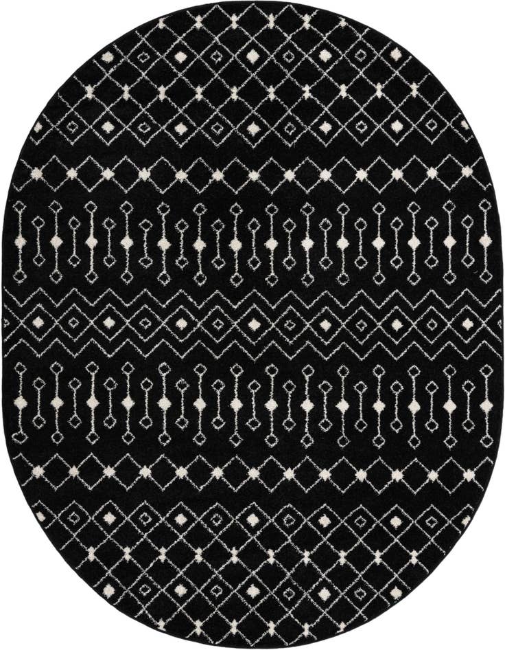 Detail image of 7' 10 x 10' Moroccan Trellis Oval Rug