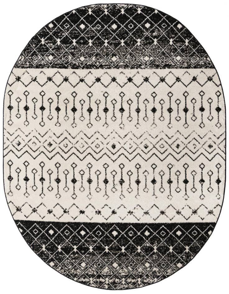 Detail image of 7' 10 x 10' Moroccan Trellis Oval Rug