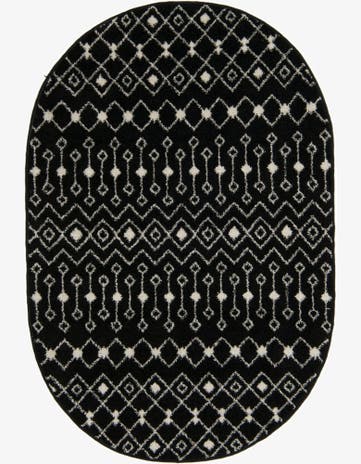 4' x 6' Moroccan Trellis Oval Rug