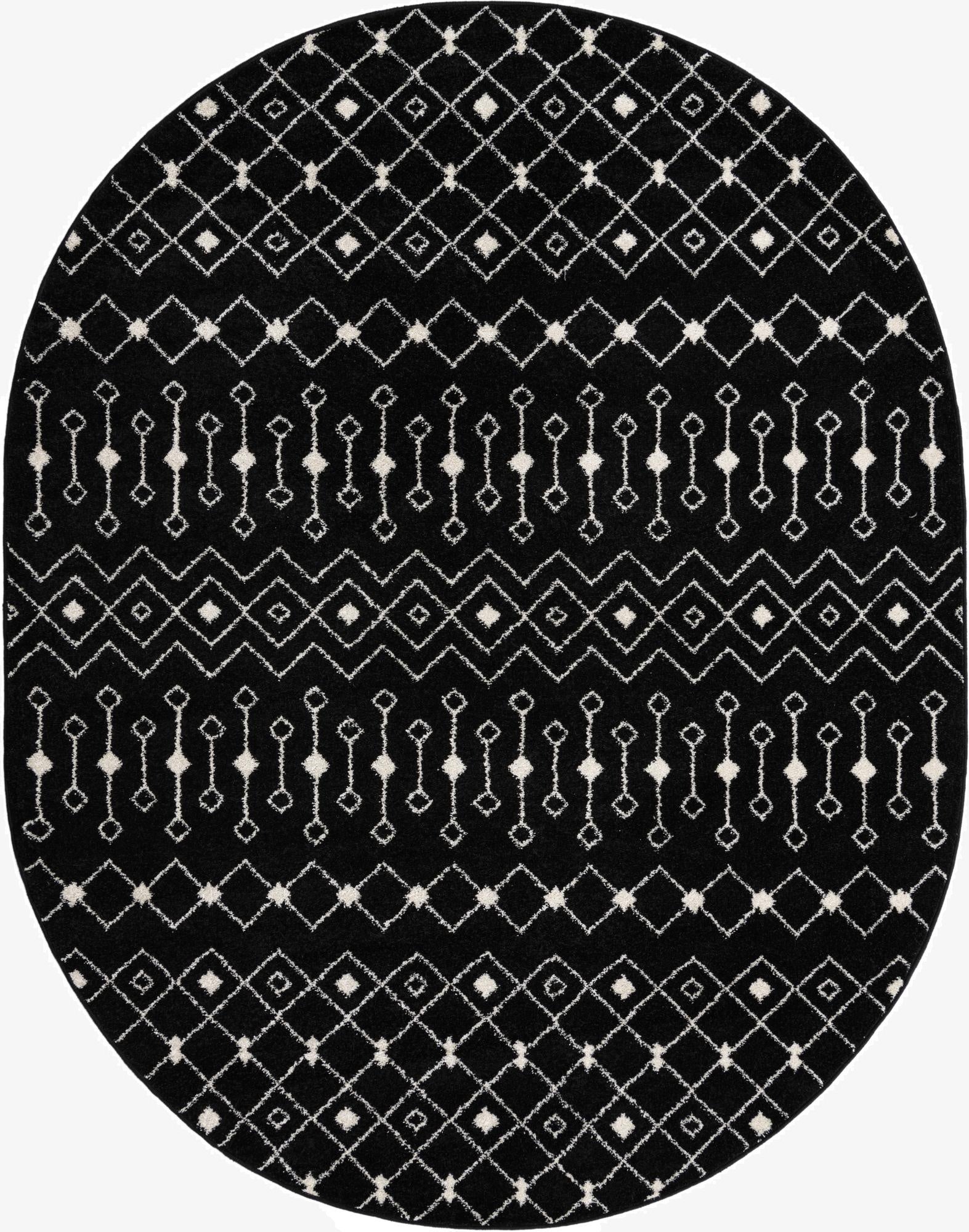 Primary image 7' 10 x 10' Moroccan Trellis Oval Rug