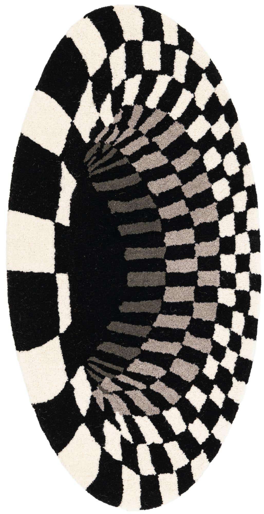 1' 9 x 3' 5 Playtime Kids Wool Oval Rug