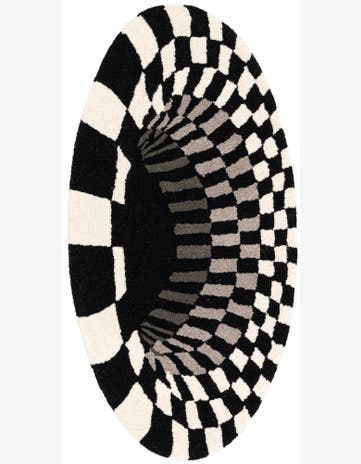 1' 9 x 3' 5 Playtime Kids Wool Oval Rug
