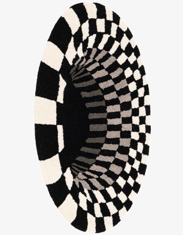 1' 9 x 3' 5 Playtime Kids Wool Oval Rug